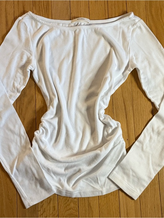 Tops - cinched white long sleeve top